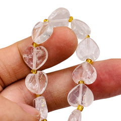 12mm Heart Cut Clear Quartz