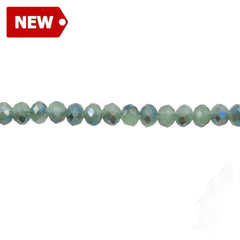 4mm Thunder Polish Glass Crystal Roundel Cut Fern GL