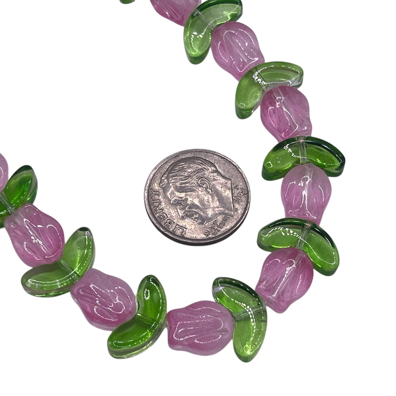 16x14mm Rose Glass Pink