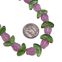 16x14mm Rose Glass Pink
