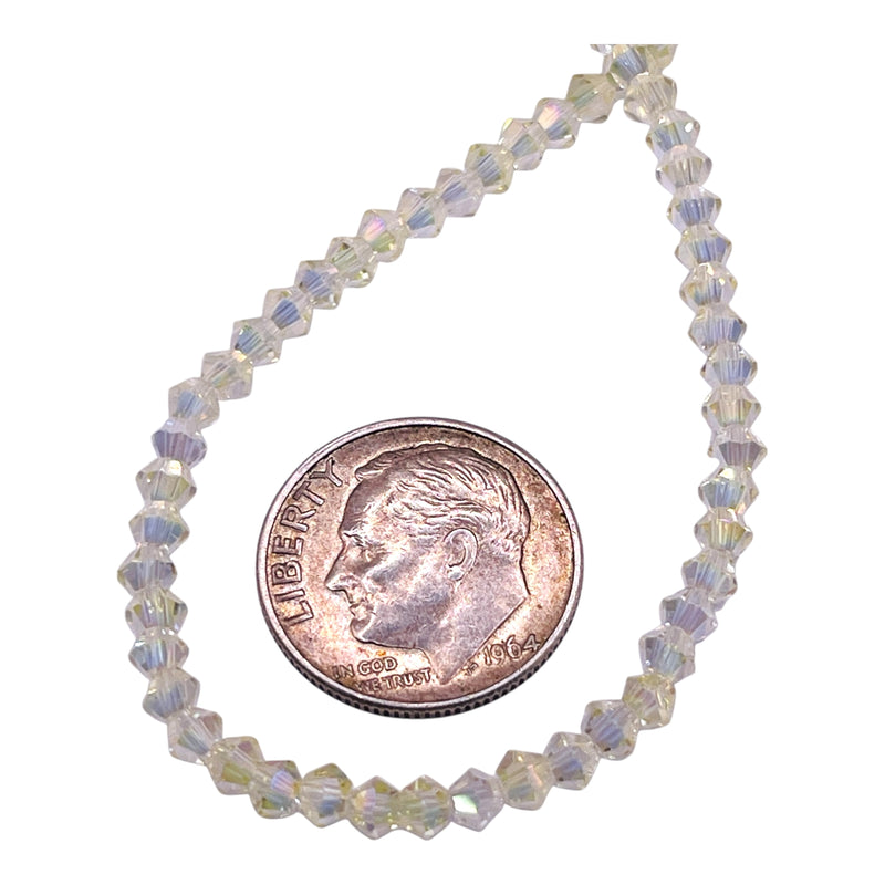 3mm Thunder Polish Glass Crystal Bicone Magic Gold