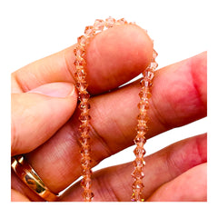 4mm Thunder Polish Glass Crystal Bicone Peach