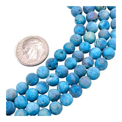 6mm Druzy Round Turquoise