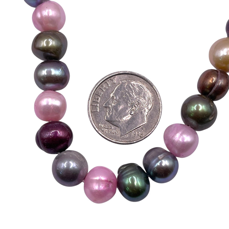 Fresh Water Pearl 8 to 9mm Potato Multi Dyed Color