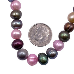 Fresh Water Pearl 8 to 9mm Potato Multi Dyed Color