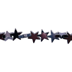 9mm Star Hematite Rhodium