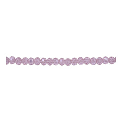 3mm Thunder Polish Glass Crystal Roundel Cut Rosaline AB