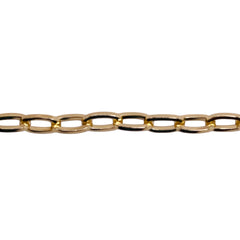 Losolo 8x4mm Stainless Steel Chain 18K Gold Plated