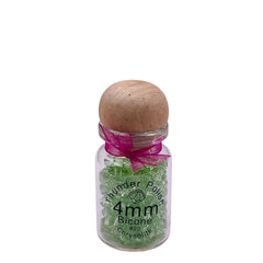 4mm Thunder Polish Glass Crystal Bicone Chrysolite Bottle