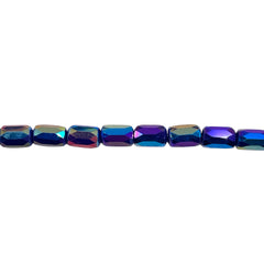 6x4mm Cylinder Glass Crystal Sapphire Jade Super AB