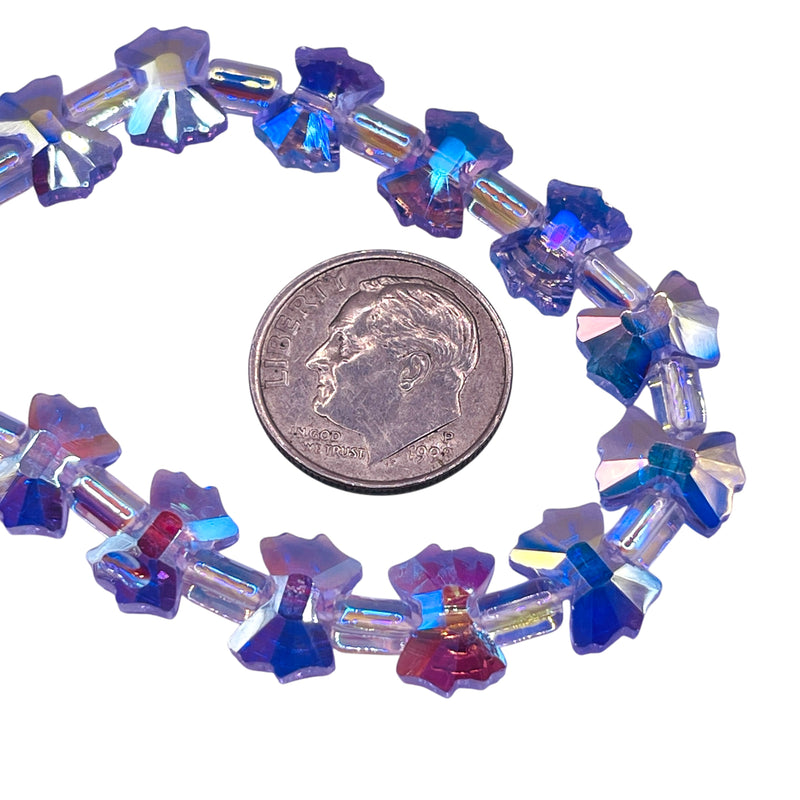10x7mm Bow Tie Glass Crystal Lt. Purple Super AB