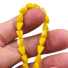 7x6mm Triangle Glass Crystal Banana Jade GA