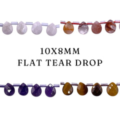 10x8mm Flat Tear Drop Natural Gemstones Package Deal