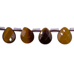 10x8mm Flat Teardrop Cut Tiger Eye