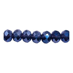 10mm Thunder Polish Glass Crystal Roundel Cut Violet