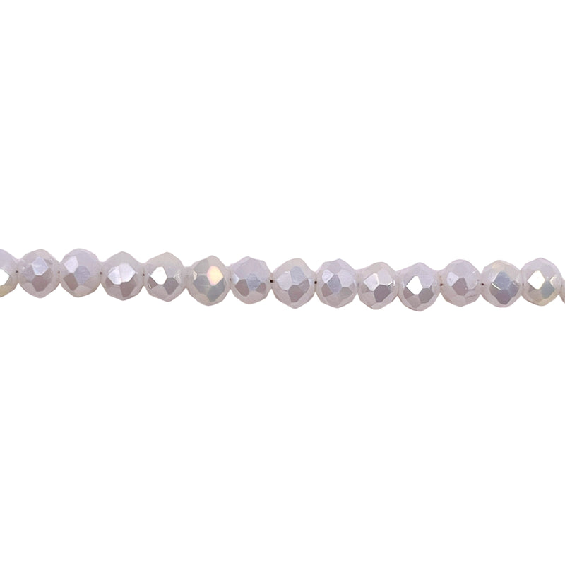 4mm Thunder Polish Glass Crystal Roundel Cut Gold Opal