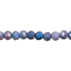 6mm Thunder Polish Glass Crystal Roundel Cut Baby Blue