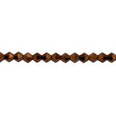 4mm Thunder Polish Glass Crystal Bicone Copper