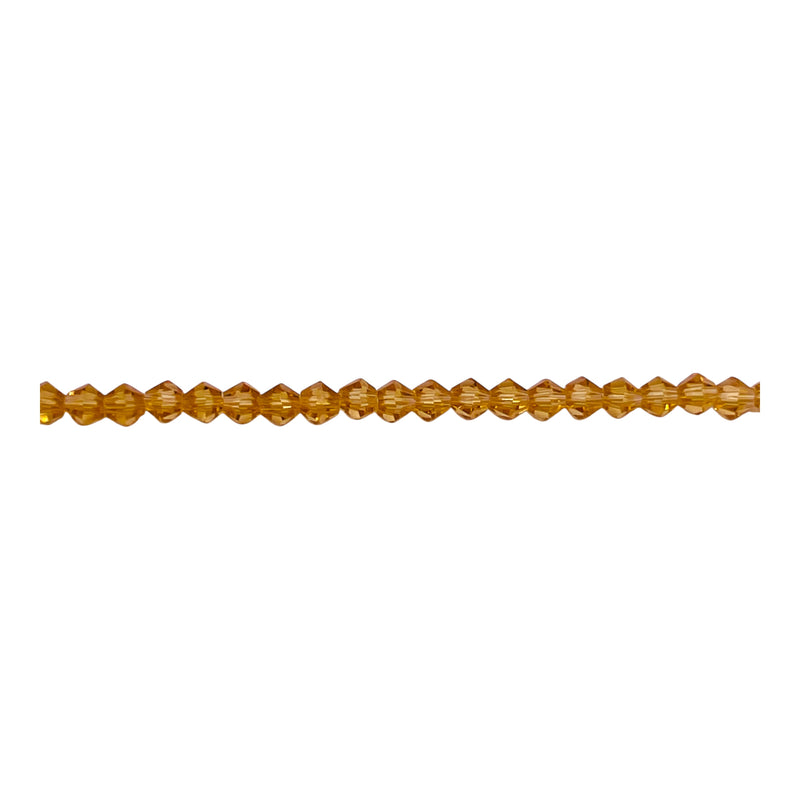 3mm Thunder Polish Glass Crystal Bicone Topaz