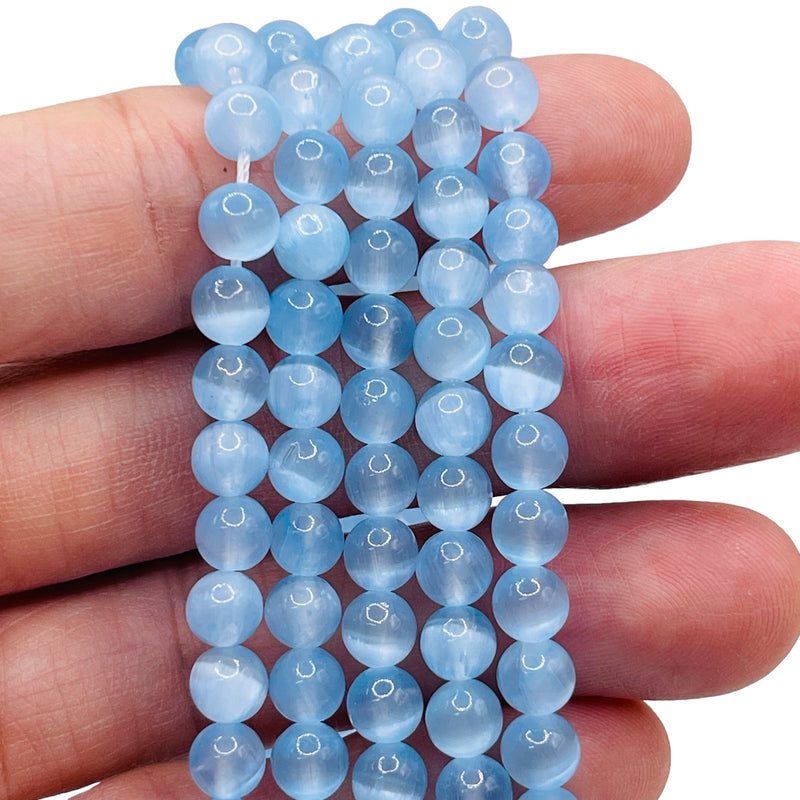 6mm Super Cat Eye(Gypsum) Blue