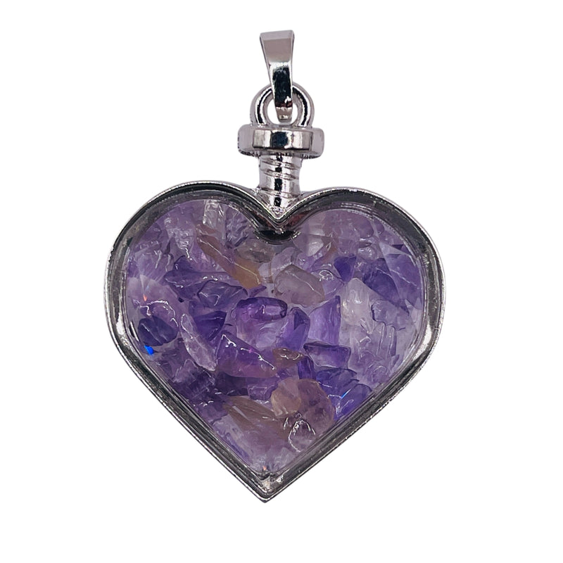 Amethyst Heart Pendant