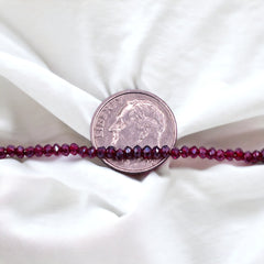 2mm Thunder Polish Glass Crystal Roundel Garnet