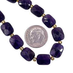 10x8mm Flat Rectangle Cut Amethyst