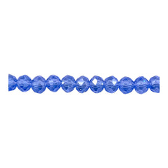 6mm Thunder Polish Glass Crystal Roundel Cut Lt Sapphire AB