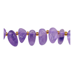 9-13mm Chips Lt. Amethyst side drilled