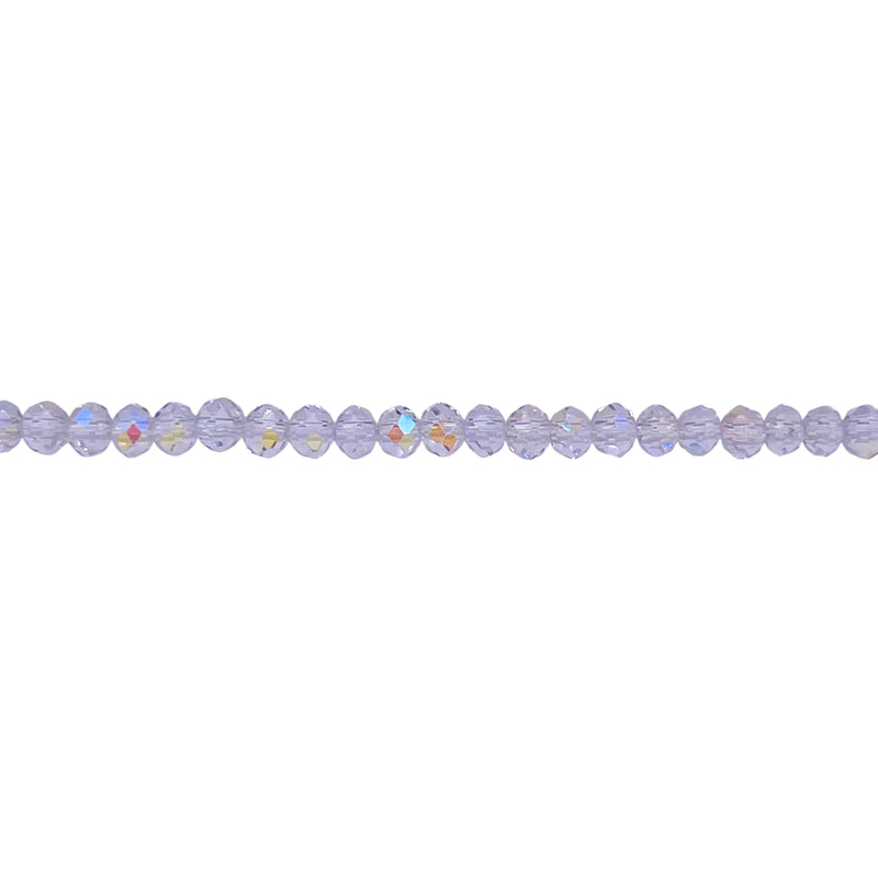 3mm Thunder Polish Glass Crystal Roundel Cut Super AB