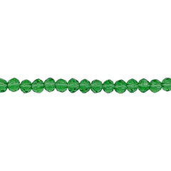 4mm Thunder Polish Glass Crystal Roundel Cut Peridot