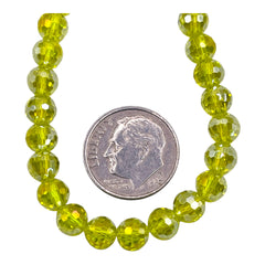 6mm Thunder Polish Round Disco Cut Yellow Gold Super AB