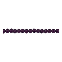4mm Thunder Polish Glass Crystal Roundel Cut Violet