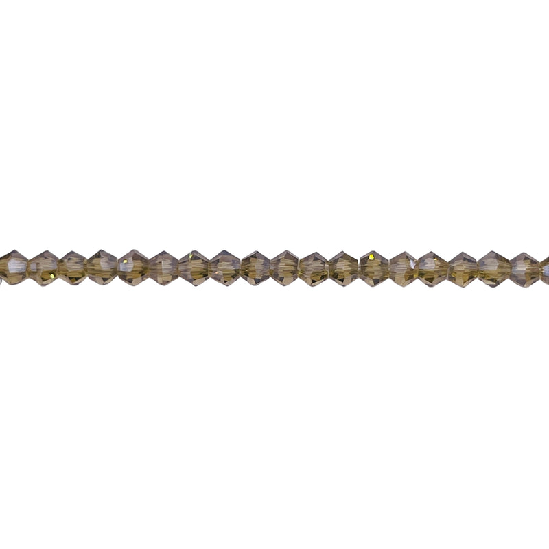 3mm Thunder Polish Glass Crystal Bicone Lime Shine