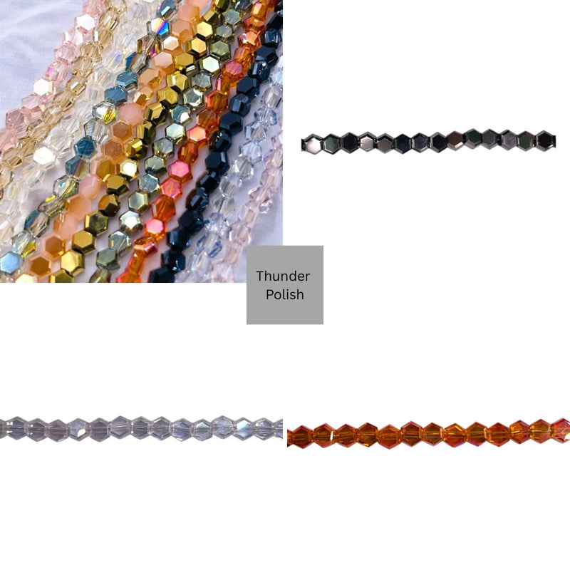 4mm Hexagon Glass Crystal Package Deal