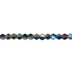 4mm Hexagon Glass Crystal Violet Dream