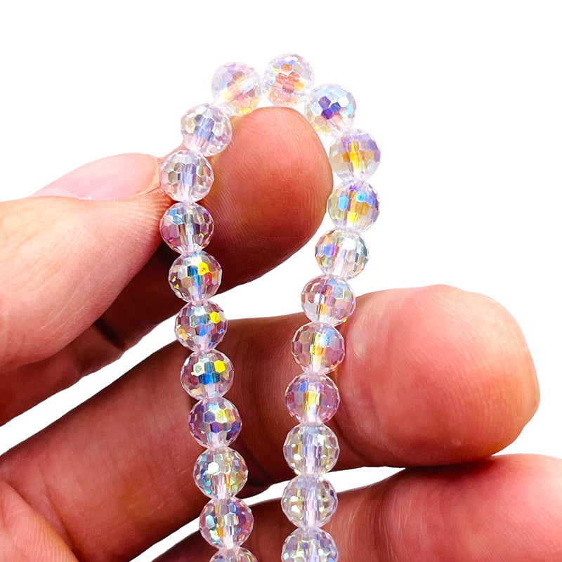 6mm Disco Cut Glass Crystal Super AB