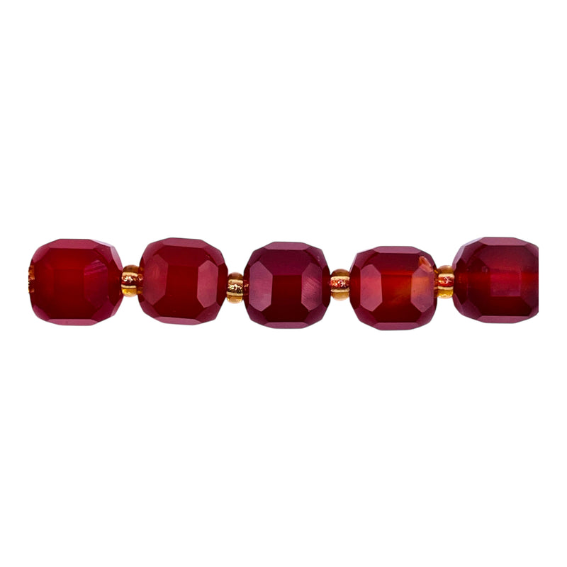 8mm Cube Red Agate