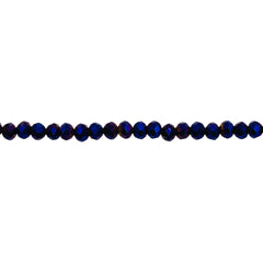 3mm Thunder Polish Glass Crystal Roundel Cut Purple Light
