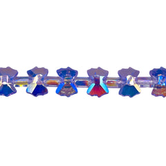 10x7mm Bow Tie Glass Crystal Lt. Purple Super AB