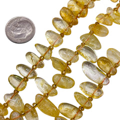 9-13mm Chips Citrine side drilled