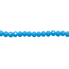 4mm Thunder Polish Glass Crystal Roundel Cut Sky Blue Jade