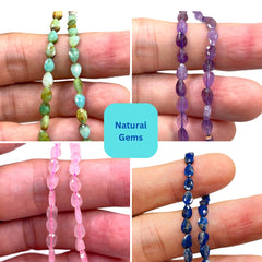 6x4mm Flat Teardrop Natural Gemstones Package Deal