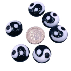 16mm Yin Yan Handmade and painted Porcelain