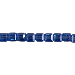 6mm Cube Glass Crystal Lt. Sapphire