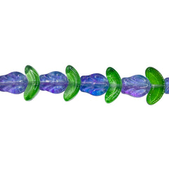 16x14mm Rose Glass Lt. Purple
