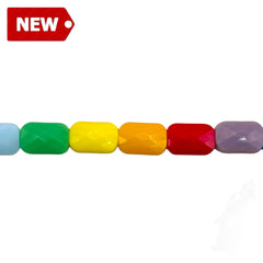 9x6mm Flat Rectangle Glass Crystal Rainbow