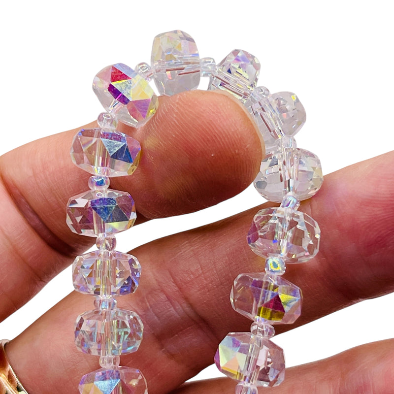 10x6mm Cylinder Cut Crystal AB