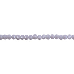 3mm Thunder Polish Glass Crystal Roundel Cut White Jade AB