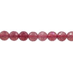 8mm Round Cut Cherry Quartz Shine